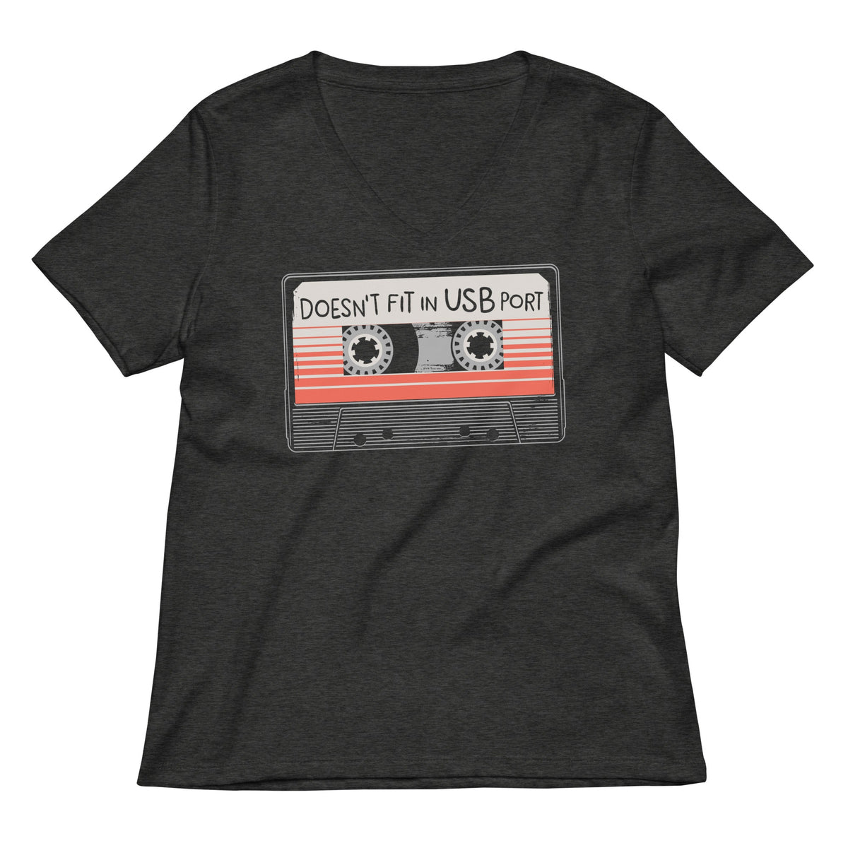 Doesn't Fit In USB Port Women's V-Neck Tee product image 3