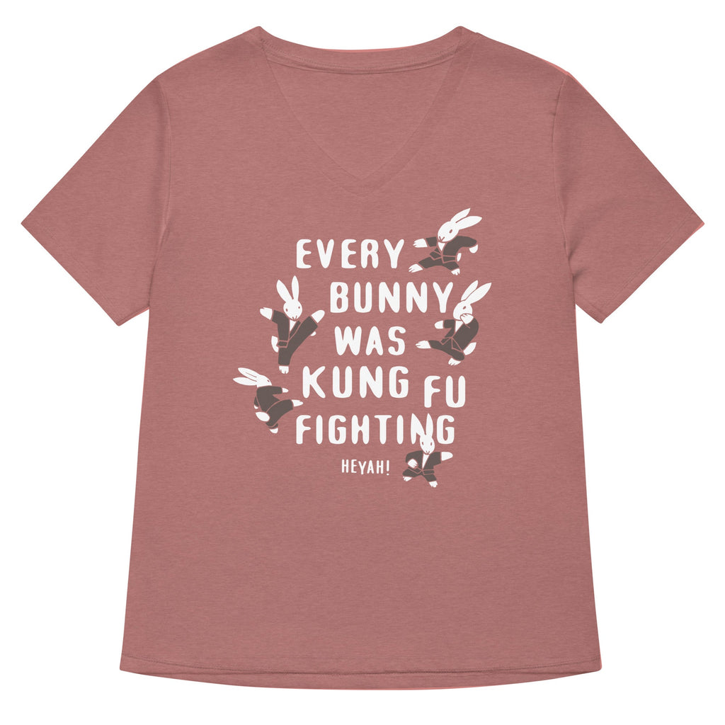 Every Bunny Was Kung Fu Fighting Women's V-Neck Tee product image 4