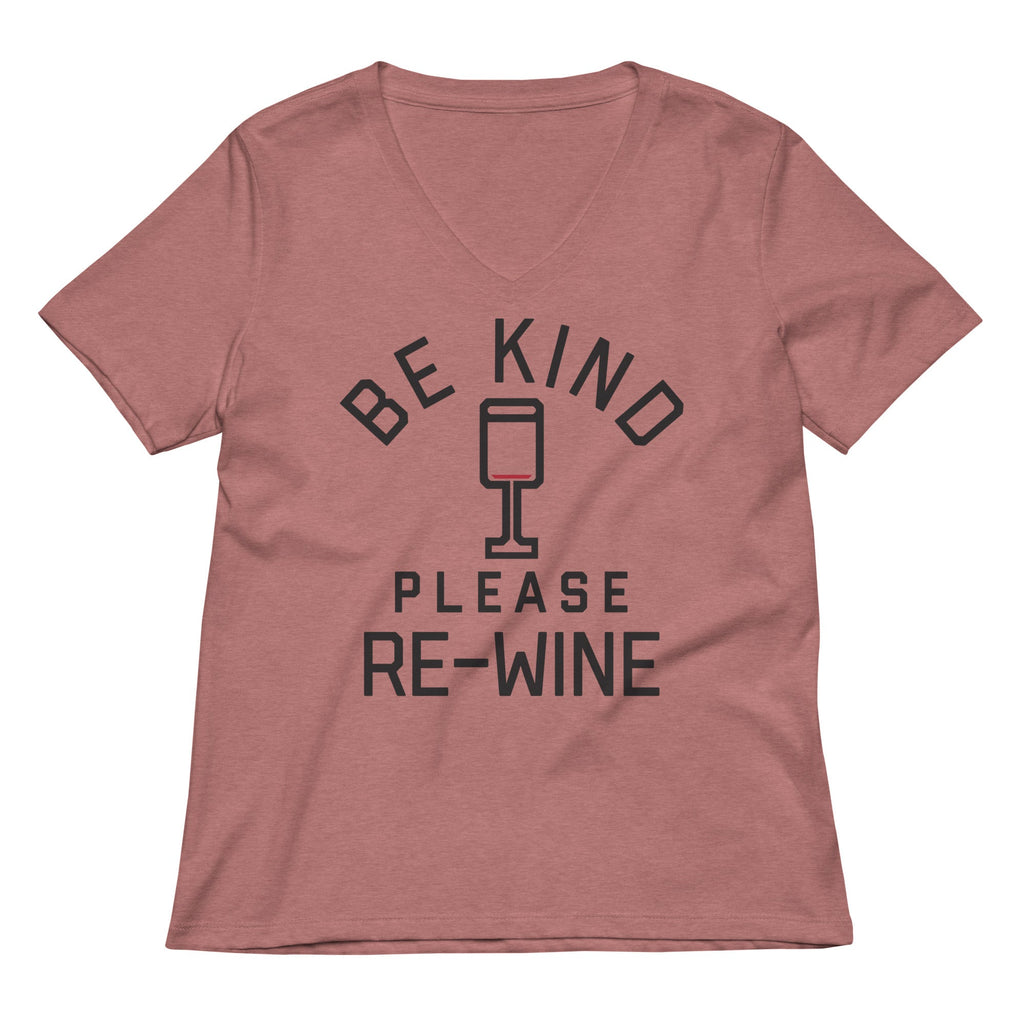 Be Kind, Please Re-Wine Women's V-Neck Tee product image 2