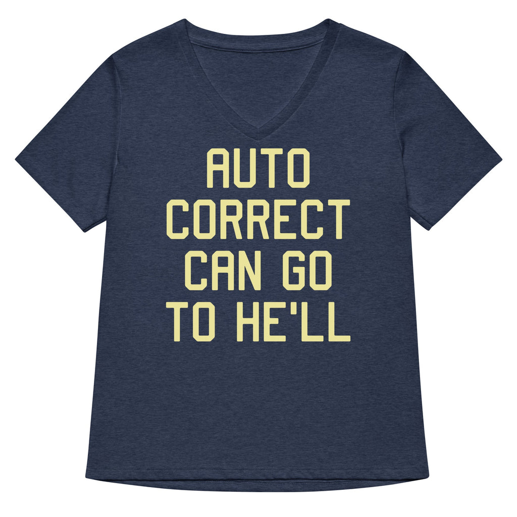 Auto Correct Can Go To He'll Women's V-Neck Tee product image 2