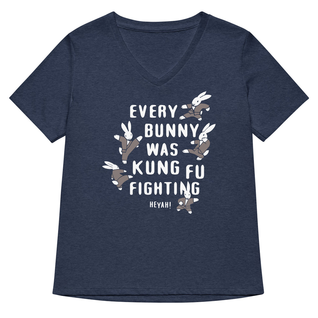 Every Bunny Was Kung Fu Fighting Women's V-Neck Tee product image 2