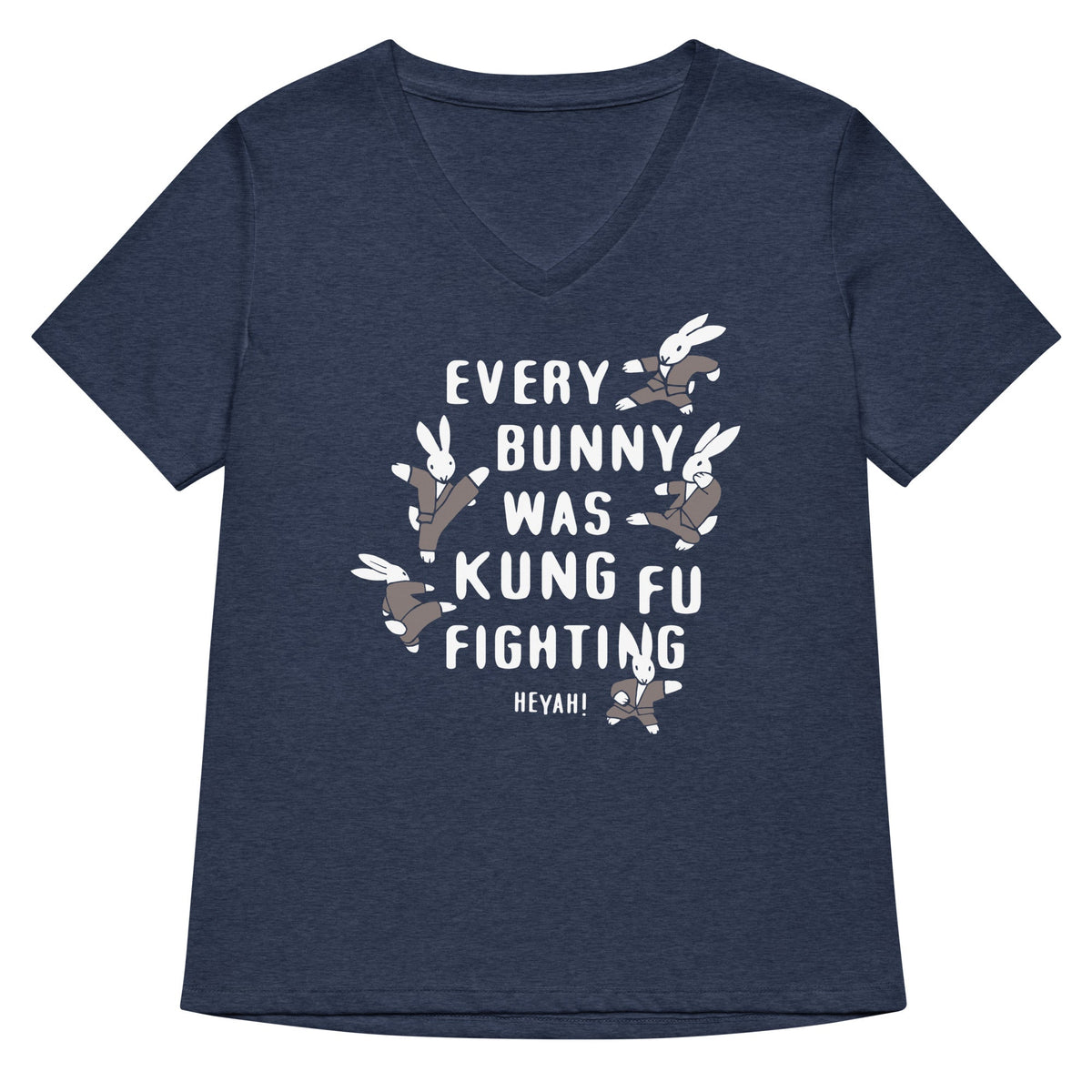 Every Bunny Was Kung Fu Fighting Women's V-Neck Tee product image 2