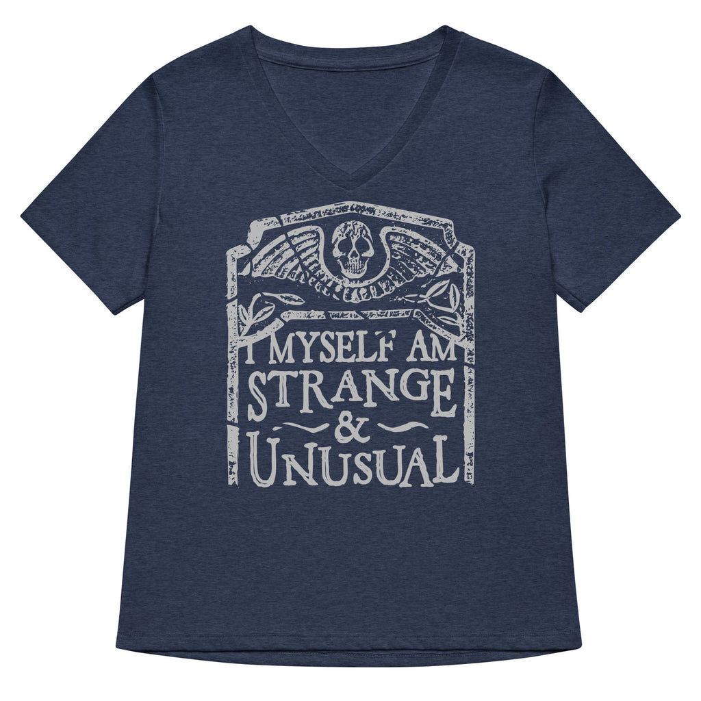 I Myself Am Strange And Unusual Women's V-Neck Tee product image 2