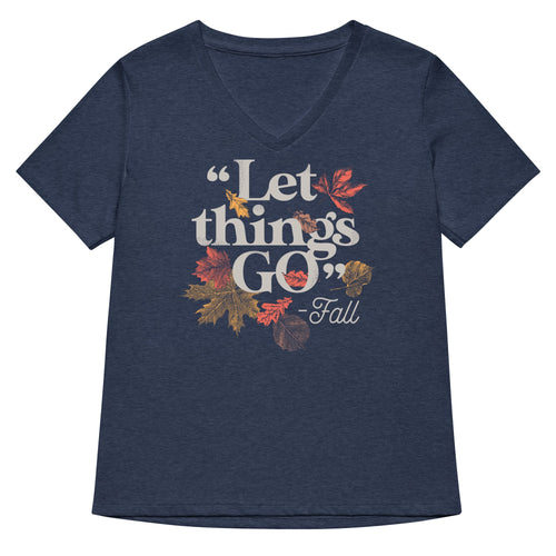 "Let Things Go" -Fall Women's V-Neck Tee product image 2