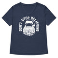 Don't Stop Believing Santa Women's V-Neck Tee product image 1