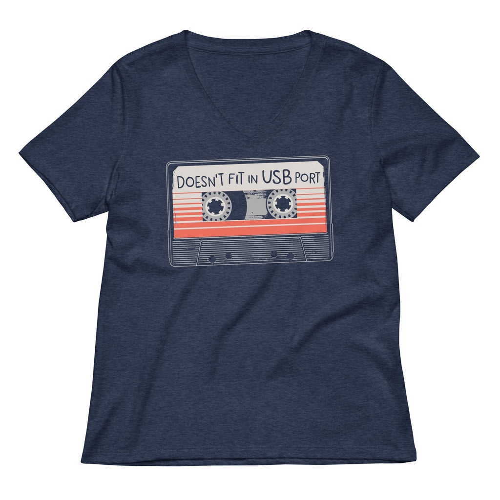 Doesn't Fit In USB Port Women's V-Neck Tee product image 2