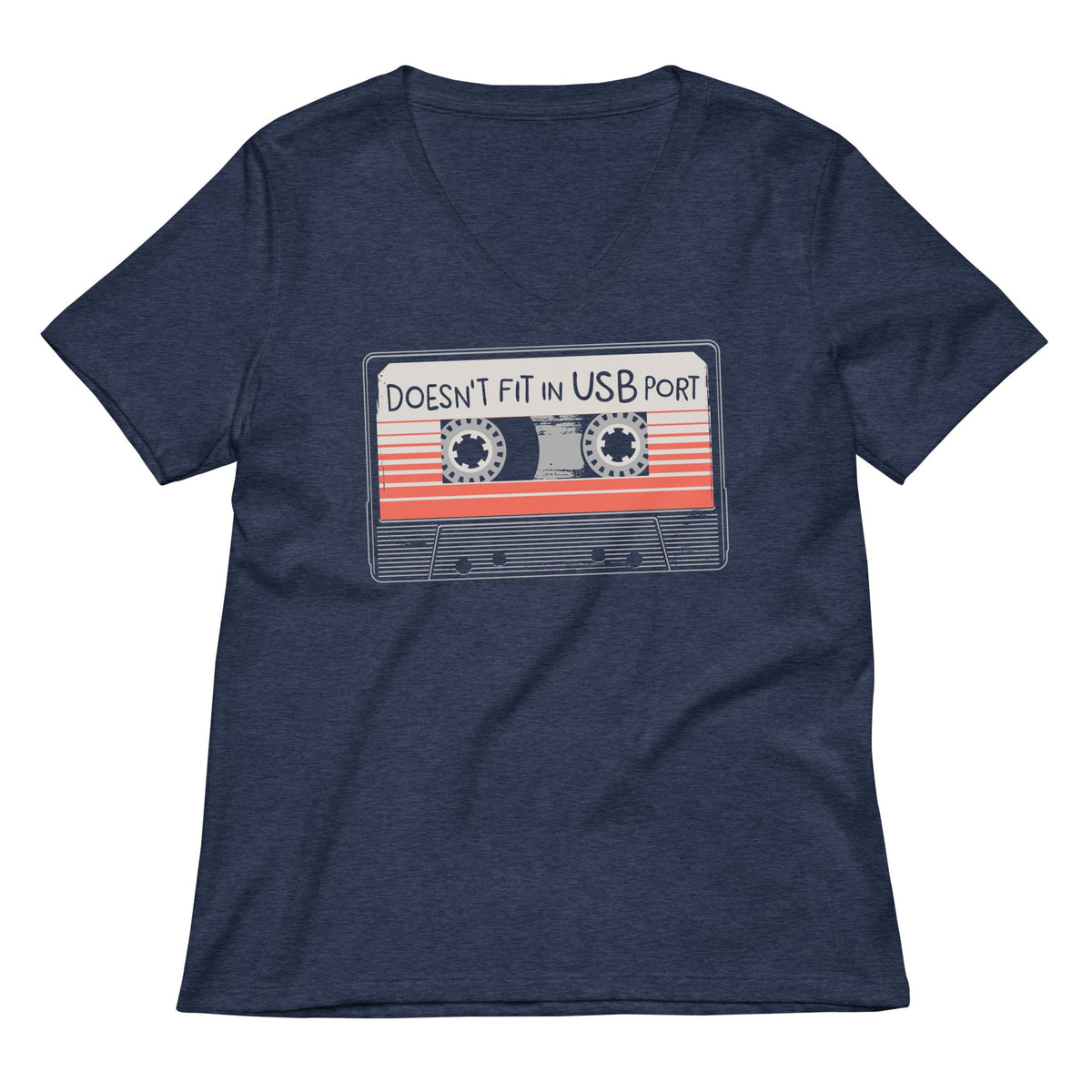 Doesn't Fit In USB Port Women's V-Neck Tee product image 2
