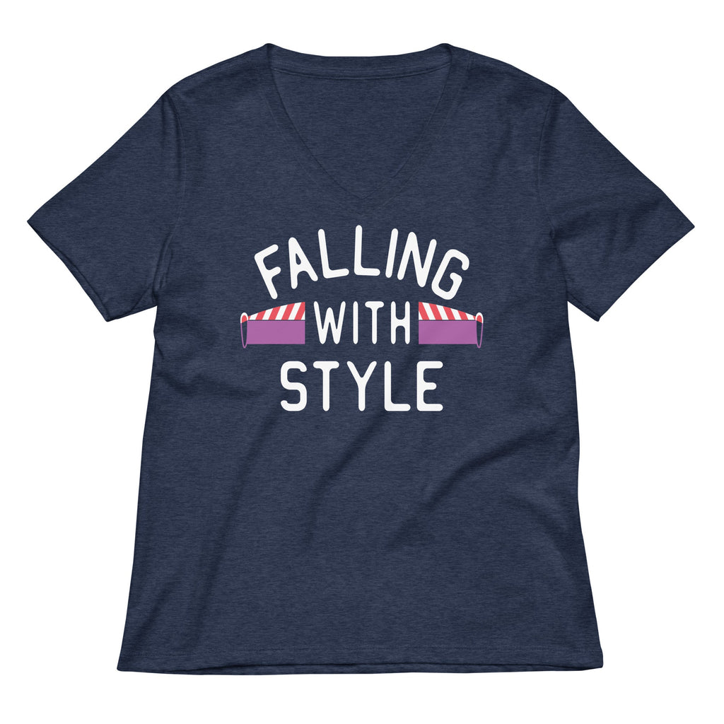 Falling With Style Women's V-Neck Tee product image 2