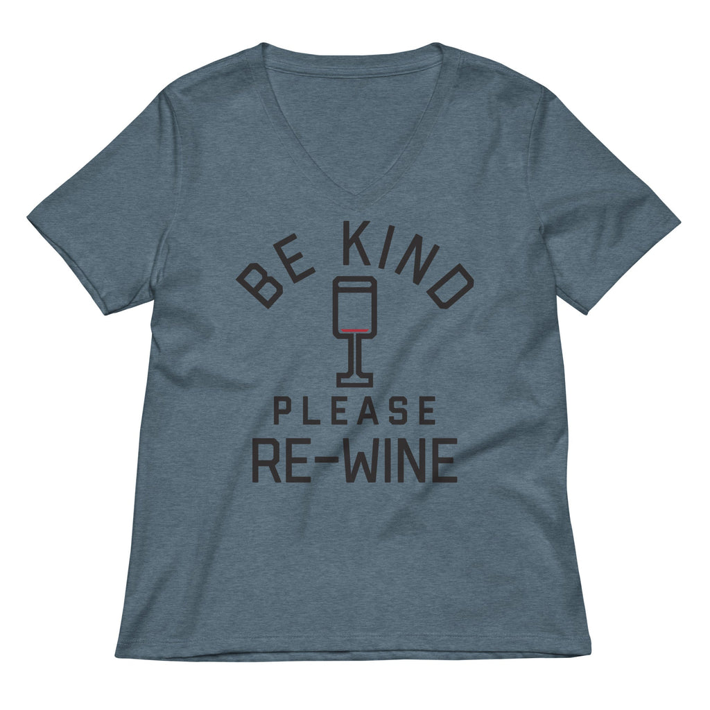 Be Kind, Please Re-Wine Women's V-Neck Tee product image 1