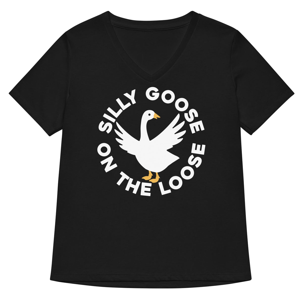 Silly Goose On The Loose Women's V-Neck Tee product image 2