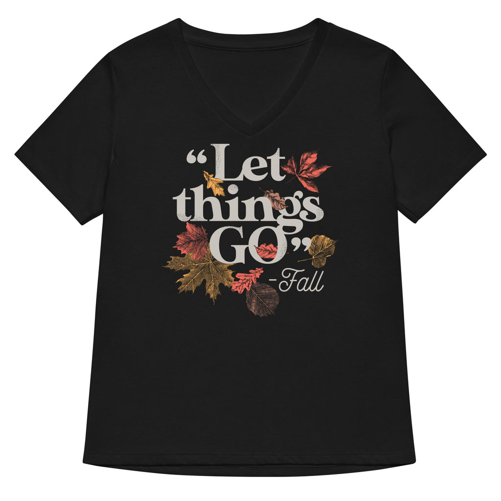 "Let Things Go" -Fall Women's V-Neck Tee product image 1