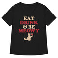 Eat Drink & Be Meowy Women's V-Neck Tee product image 1