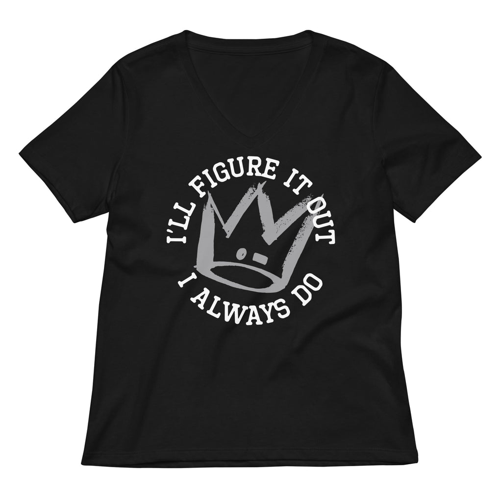 I'll Figure It Out Women's V-Neck Tee product image 1