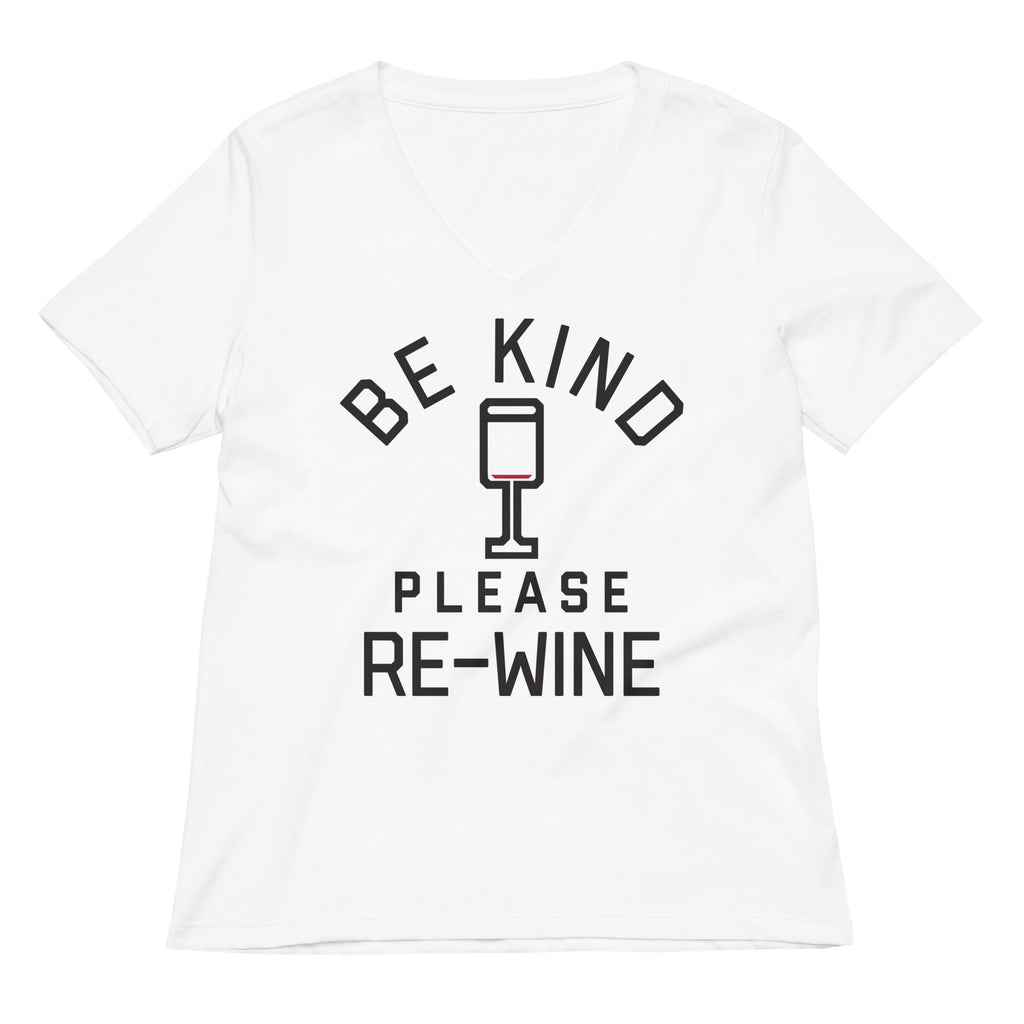 Be Kind, Please Re-Wine Women's V-Neck Tee product image 3