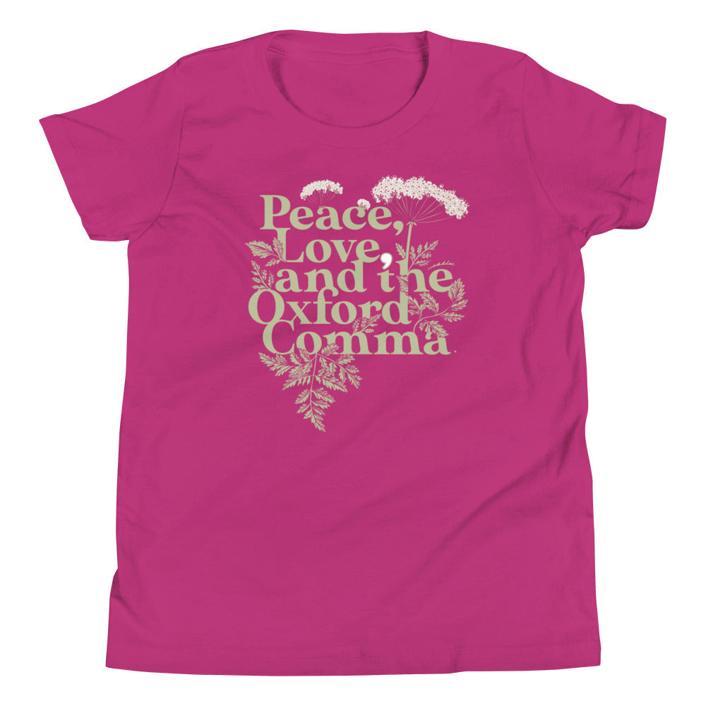 Peace, Love, And The Oxford Comma Kid's Youth Tee product image 6
