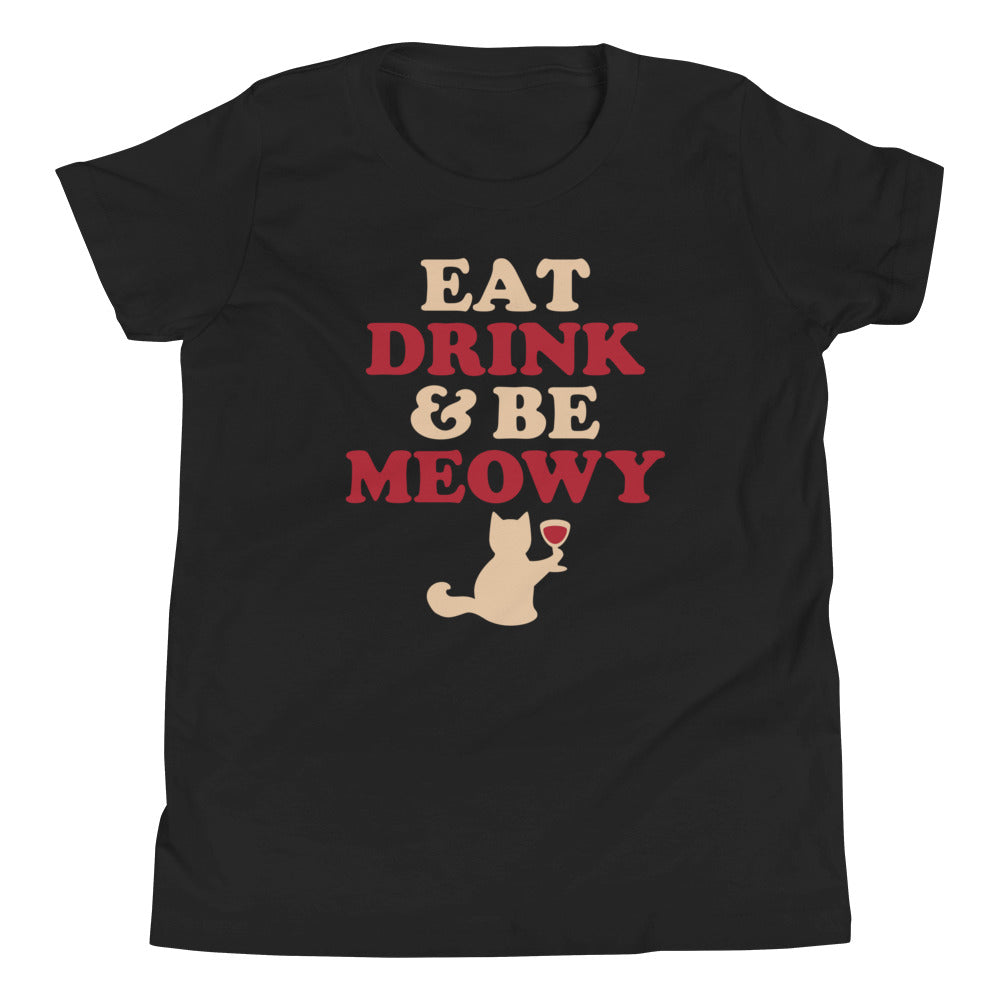 Eat Drink & Be Meowy Kid's Youth Tee product image 2