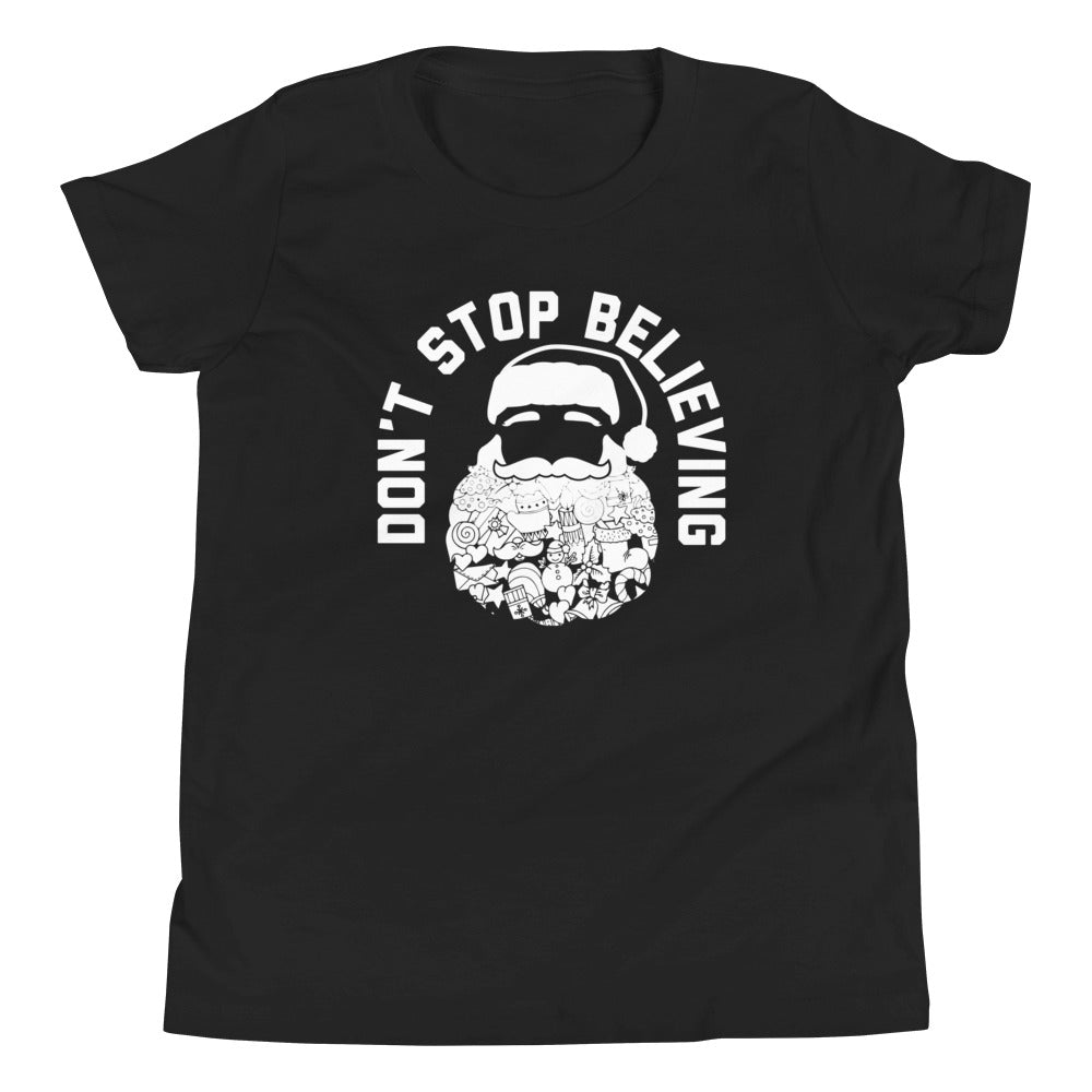 Don't Stop Believing Santa Kid's Youth Tee product image 3