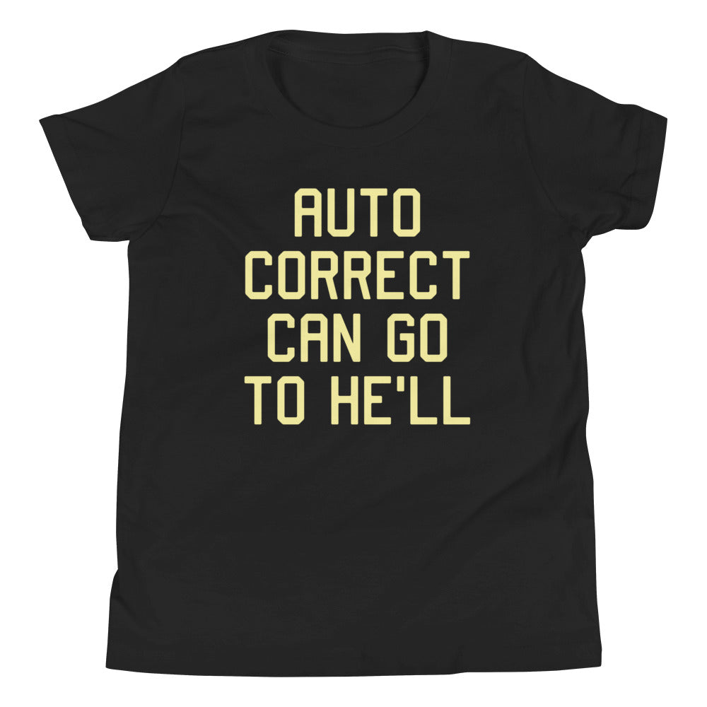 Auto Correct Can Go To He'll Kid's Youth Tee product image 2
