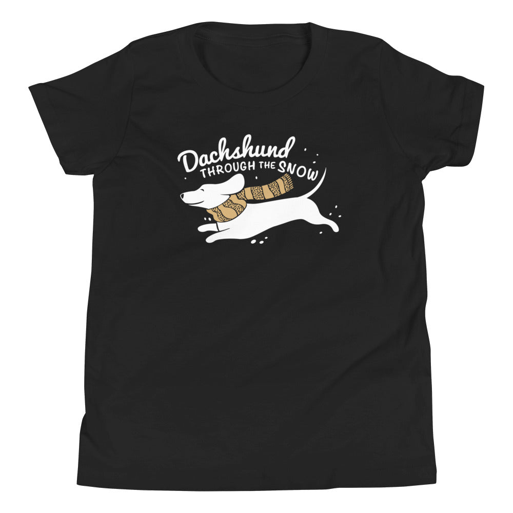 Dachshund Through The Snow Kid's Youth Tee product image 2