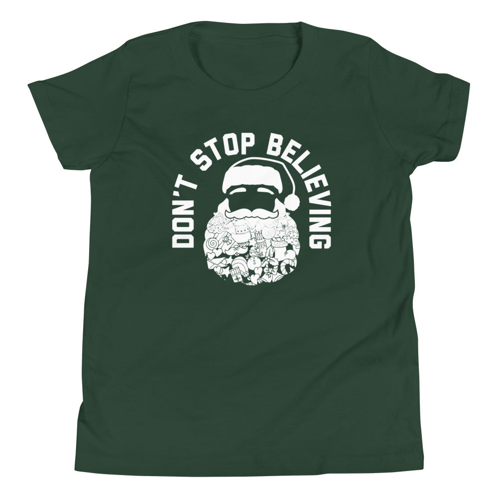 Don't Stop Believing Santa Kid's Youth Tee product image 5