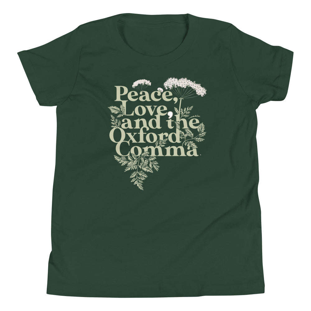 Peace, Love, And The Oxford Comma Kid's Youth Tee product image 4