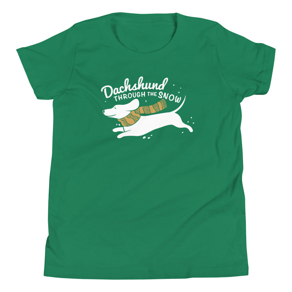 Dachshund Through The Snow Kid's Youth Tee product image 4