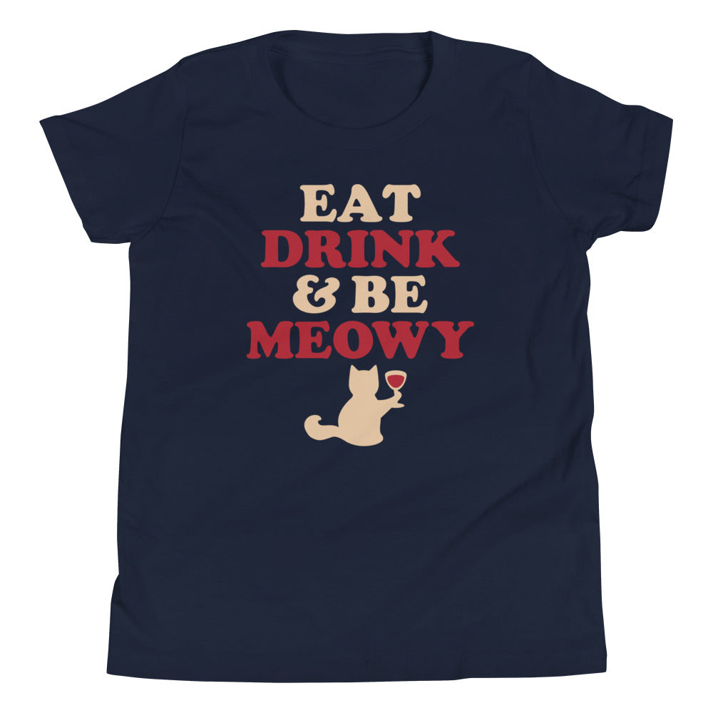 Eat Drink & Be Meowy Kid's Youth Tee product image 1