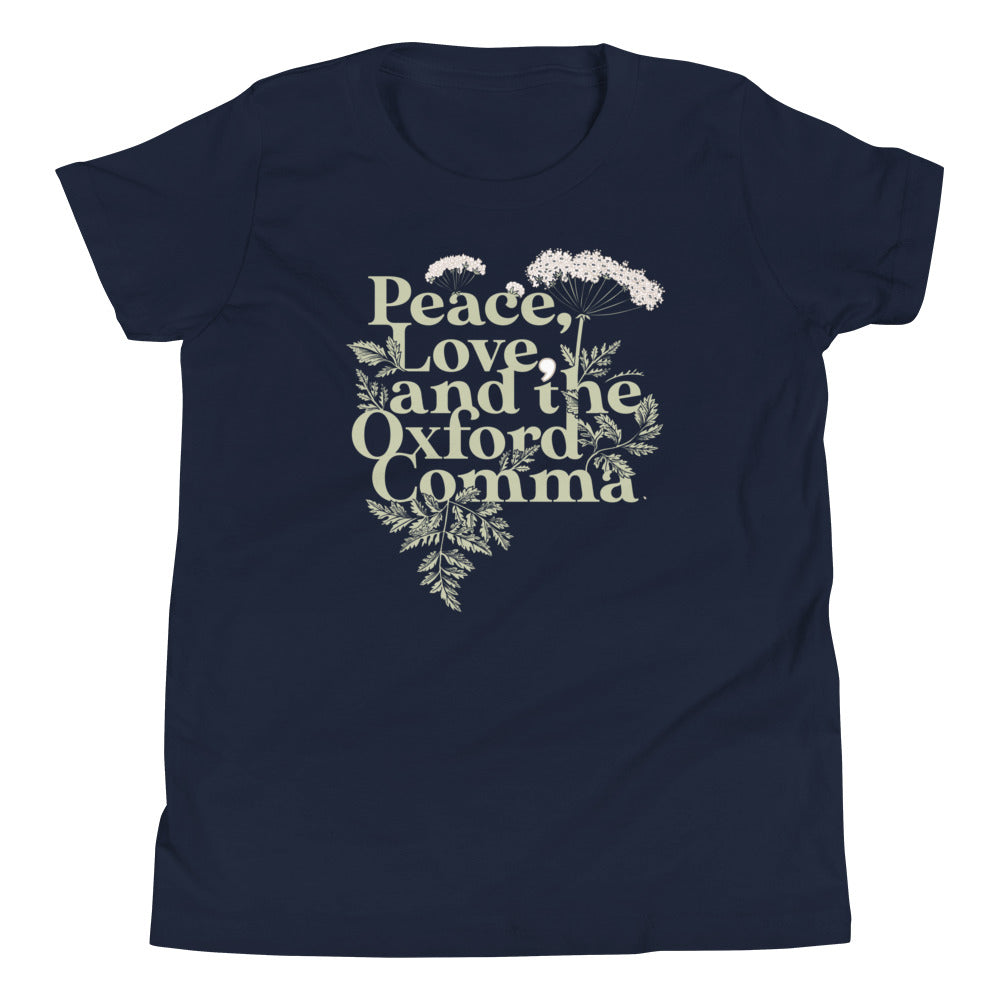 Peace, Love, And The Oxford Comma Kid's Youth Tee product image 2