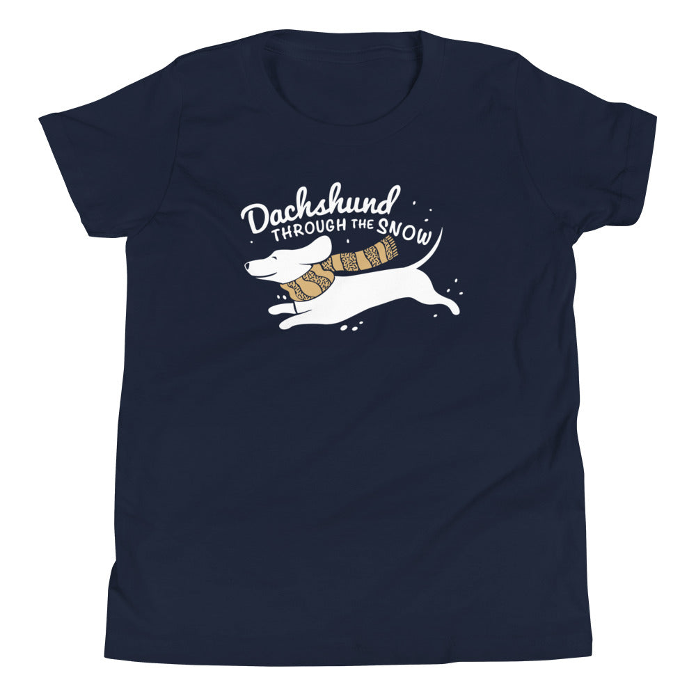 Dachshund Through The Snow Kid's Youth Tee product image 1