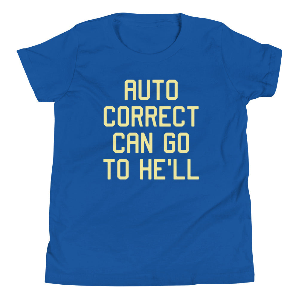 Auto Correct Can Go To He'll Kid's Youth Tee product image 4
