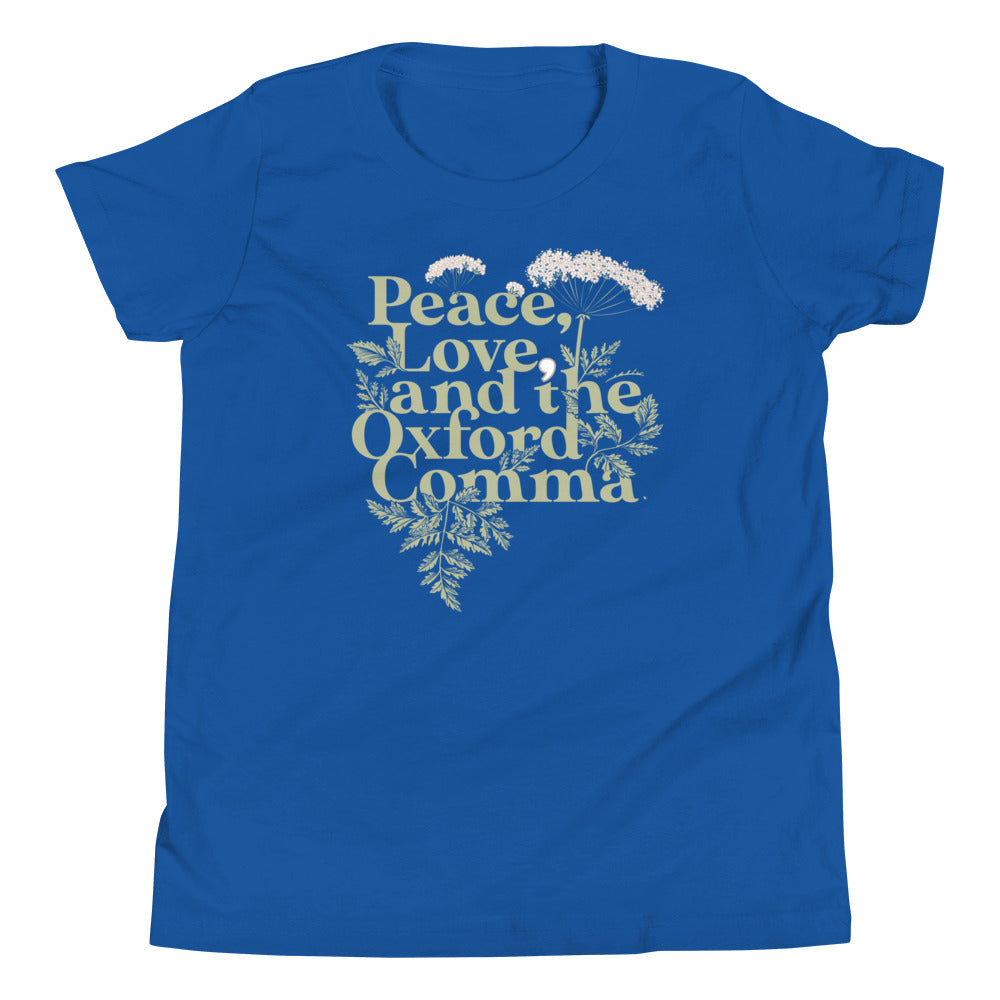 Peace, Love, And The Oxford Comma Kid's Youth Tee product image 5