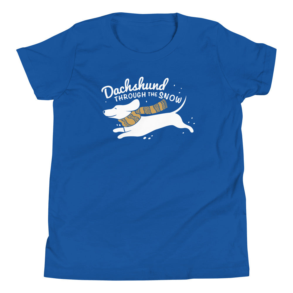 Dachshund Through The Snow Kid's Youth Tee product image 3